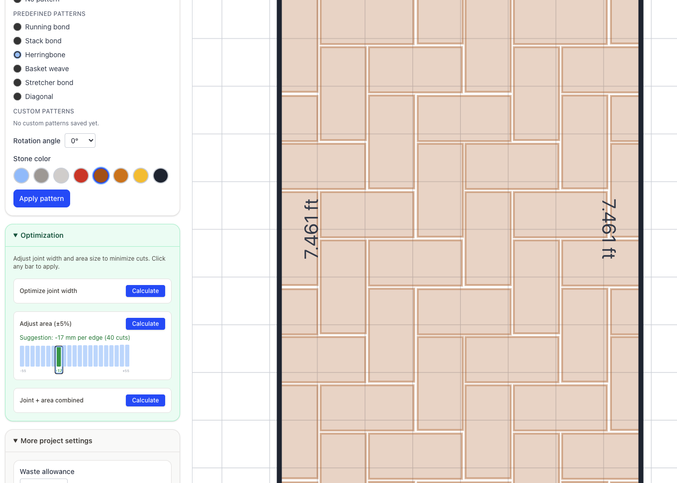 PatioPlanner v1.0.8 – Stone color and optimization